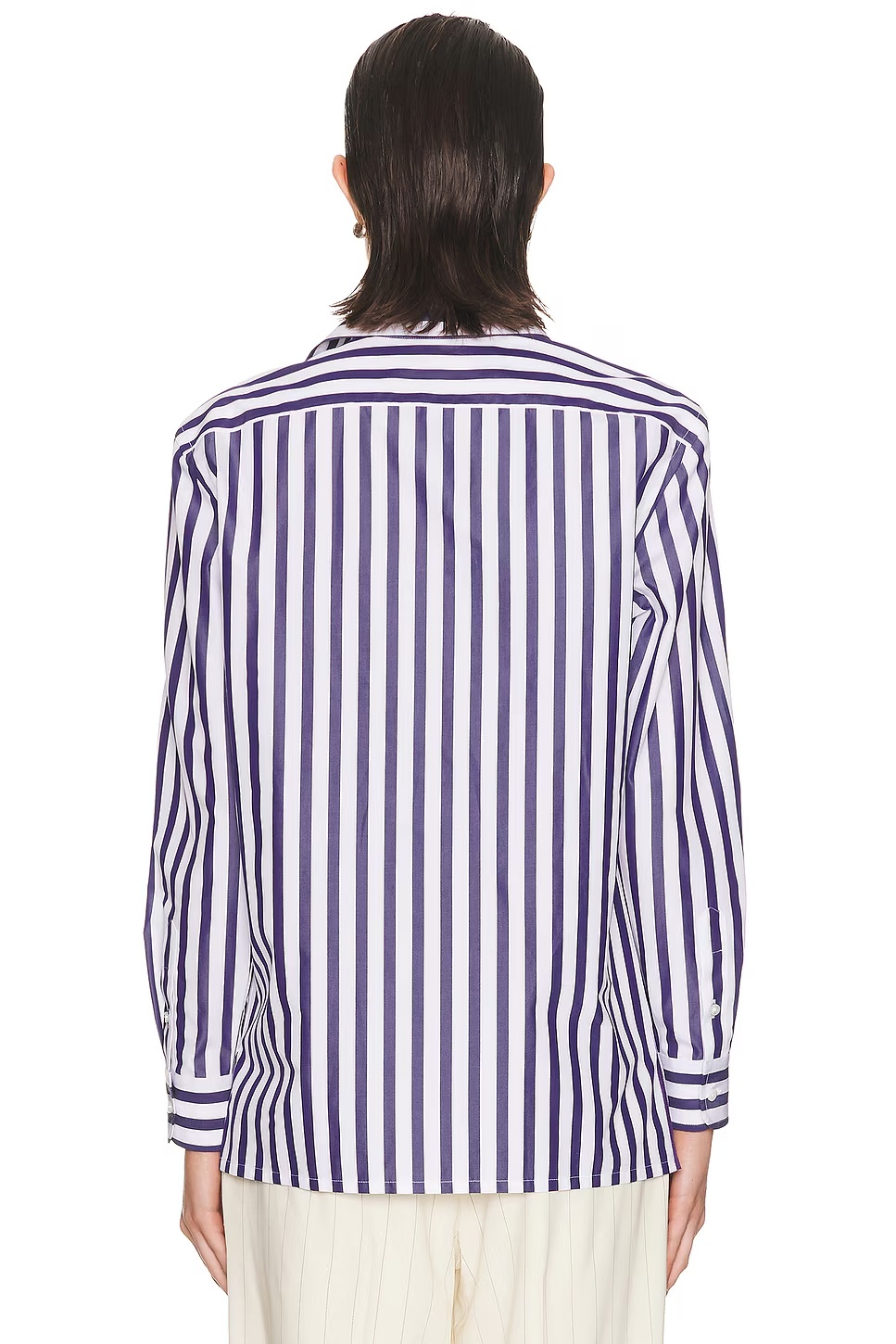 Capri Button Up Top Icon Navy & White