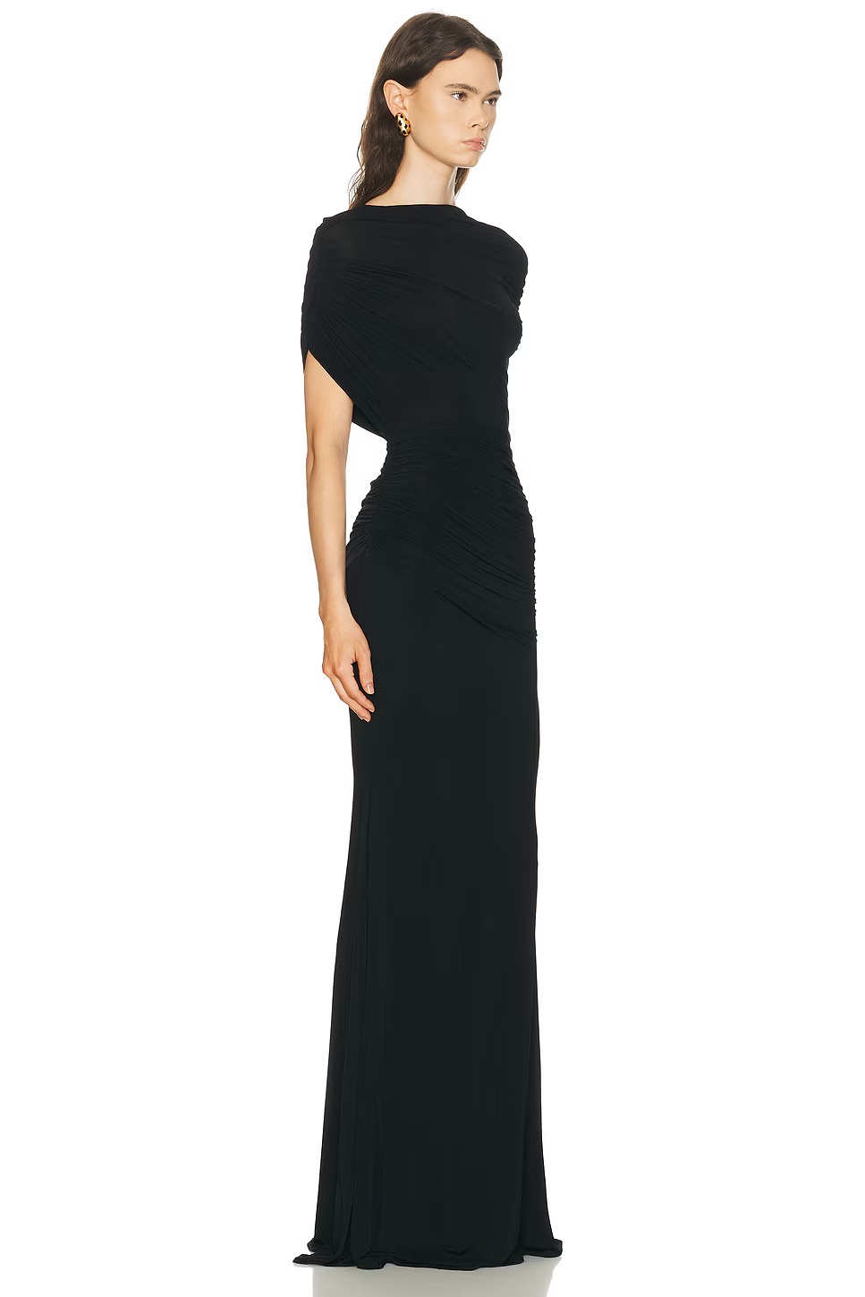 Cape Drape Gown Black