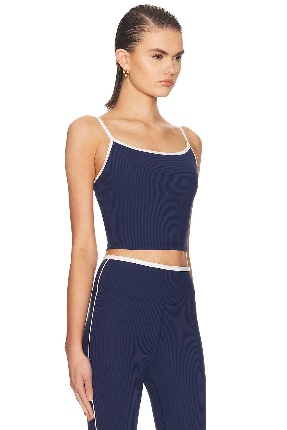 Ribbed Bralette Tank Top Navy