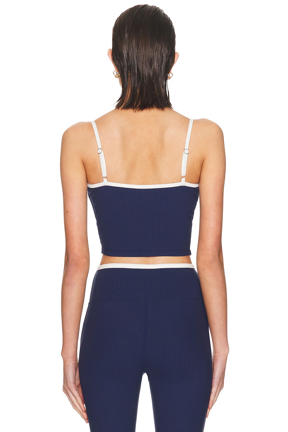 Ribbed Bralette Tank Top Navy