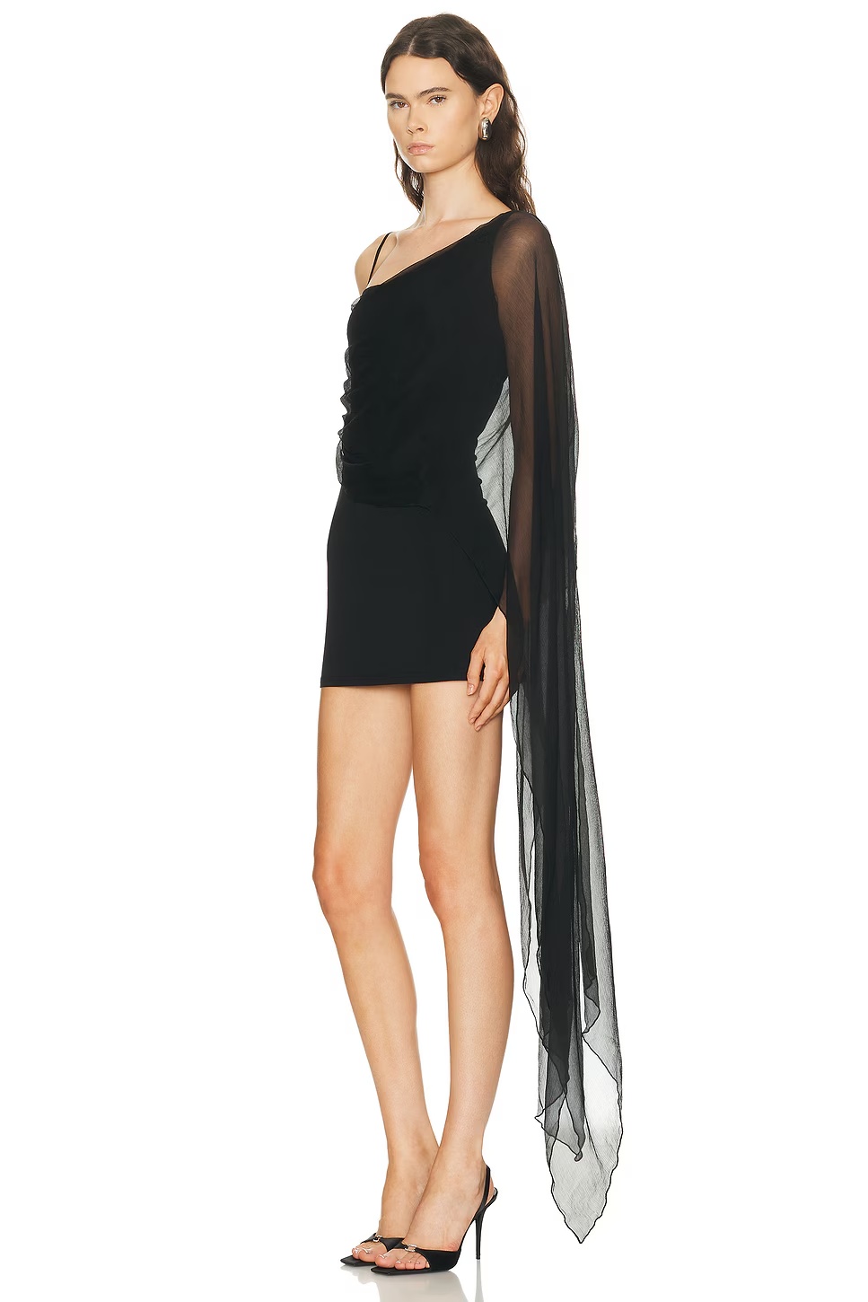 Tara Layered Mini Dress Black