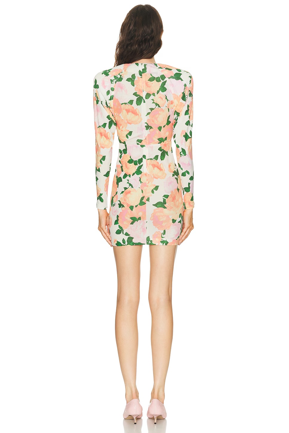 Crepe Jersey Mini Dress Multicolor Pink