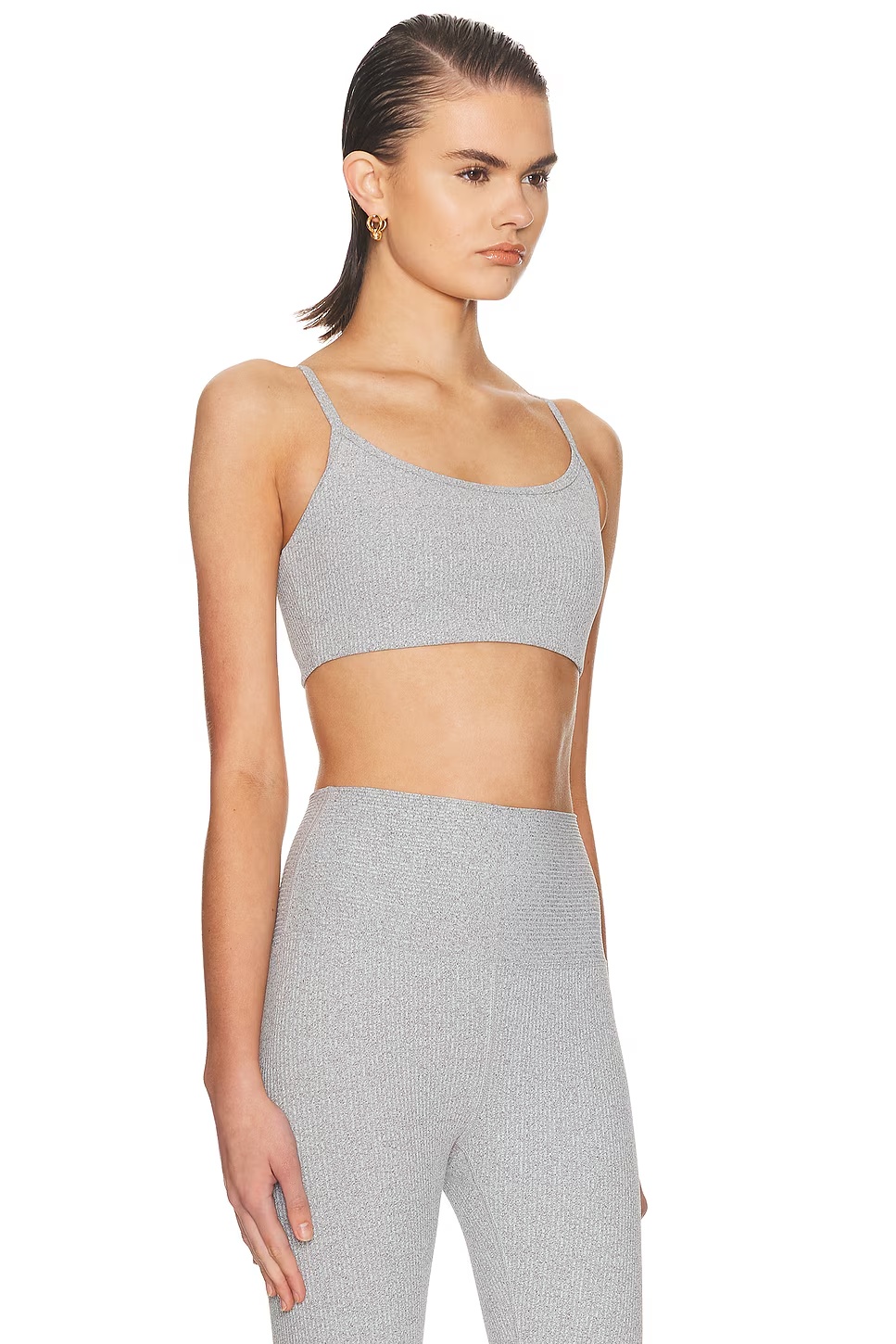 Ribbed Bralette Heather Grey