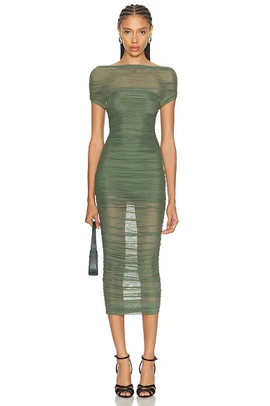 Noel Midi Dress Grove Green