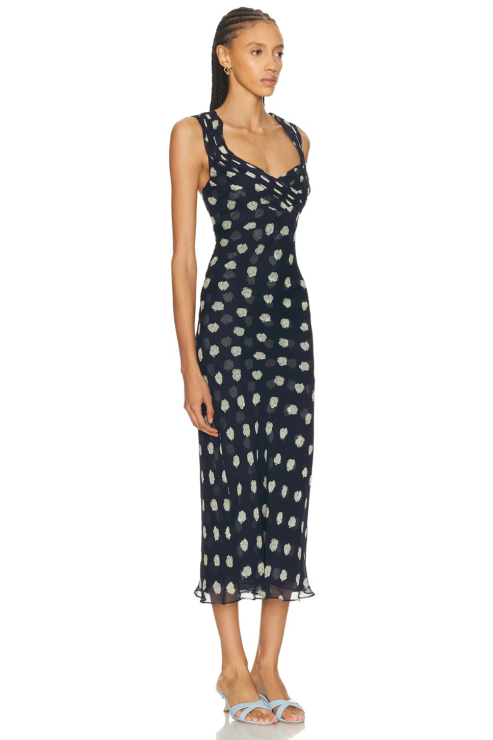 Eliseo Dress Small Dot Deep Lake