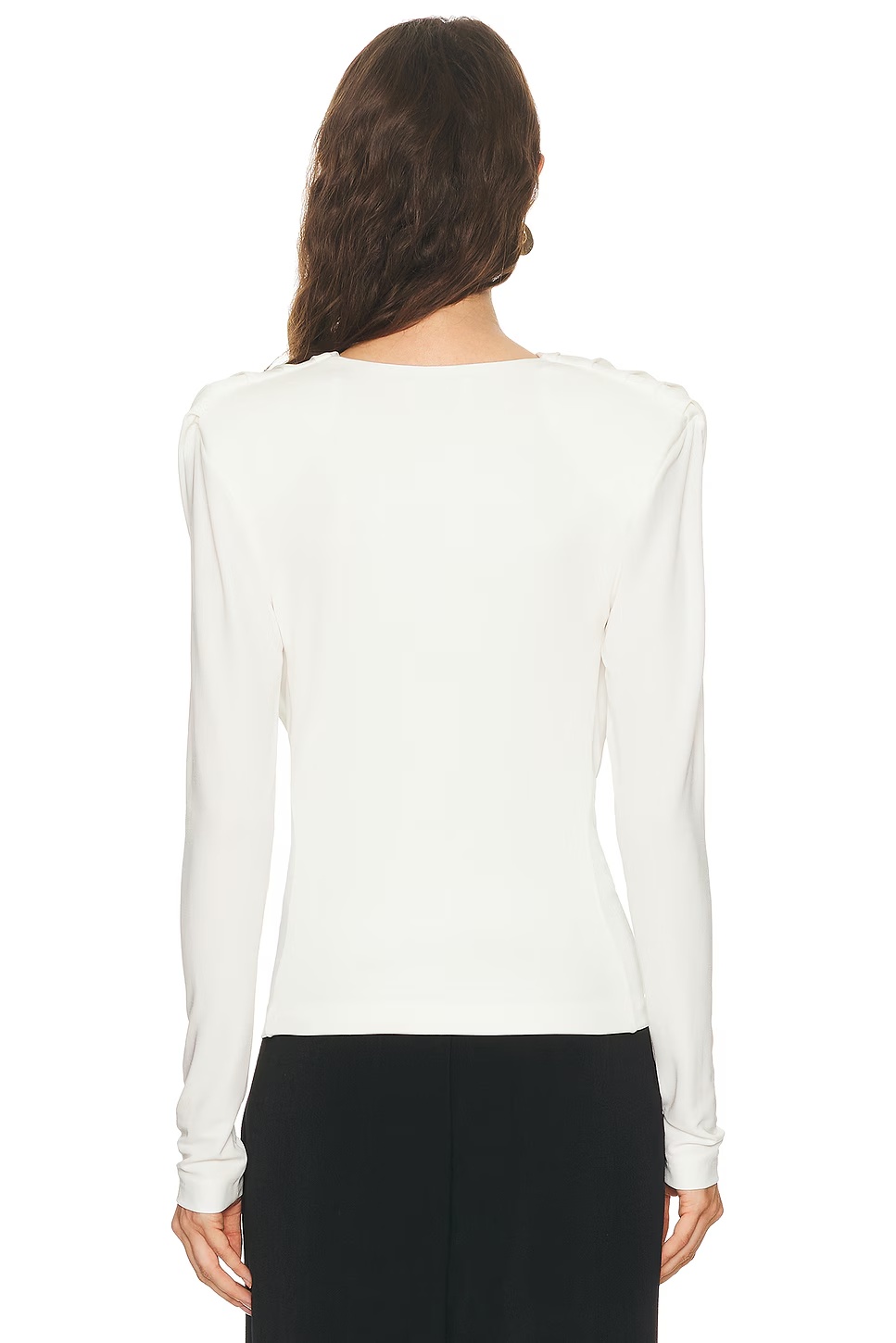 Evening Cowl Neck Top White