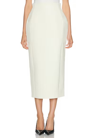 X Rosie Huntington-Whiteley Sculpted Skirt Ivory