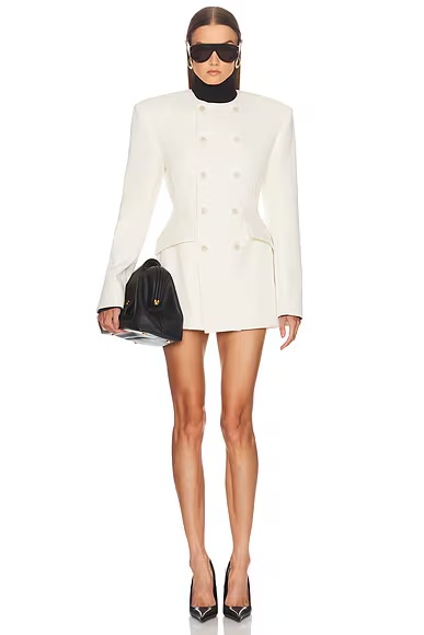X Rosie Huntington-Whiteley Blazer Dress Ivory