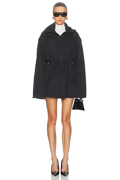 X Rosie Huntington-Whiteley Crop Anorak Black