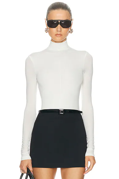 X Rosie Huntington-Whiteley Long Sleeve Bodysuit Ivory