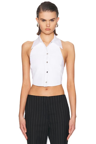 Sleeveless Top Natural White