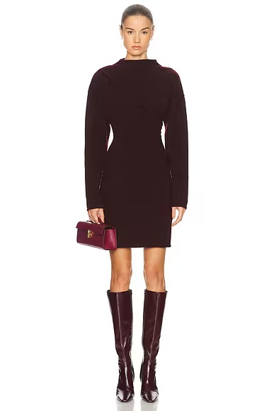 Slouchy Dress Burgundy