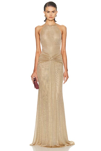 Euphorie Metallic Knit Dress Sable Dafrique