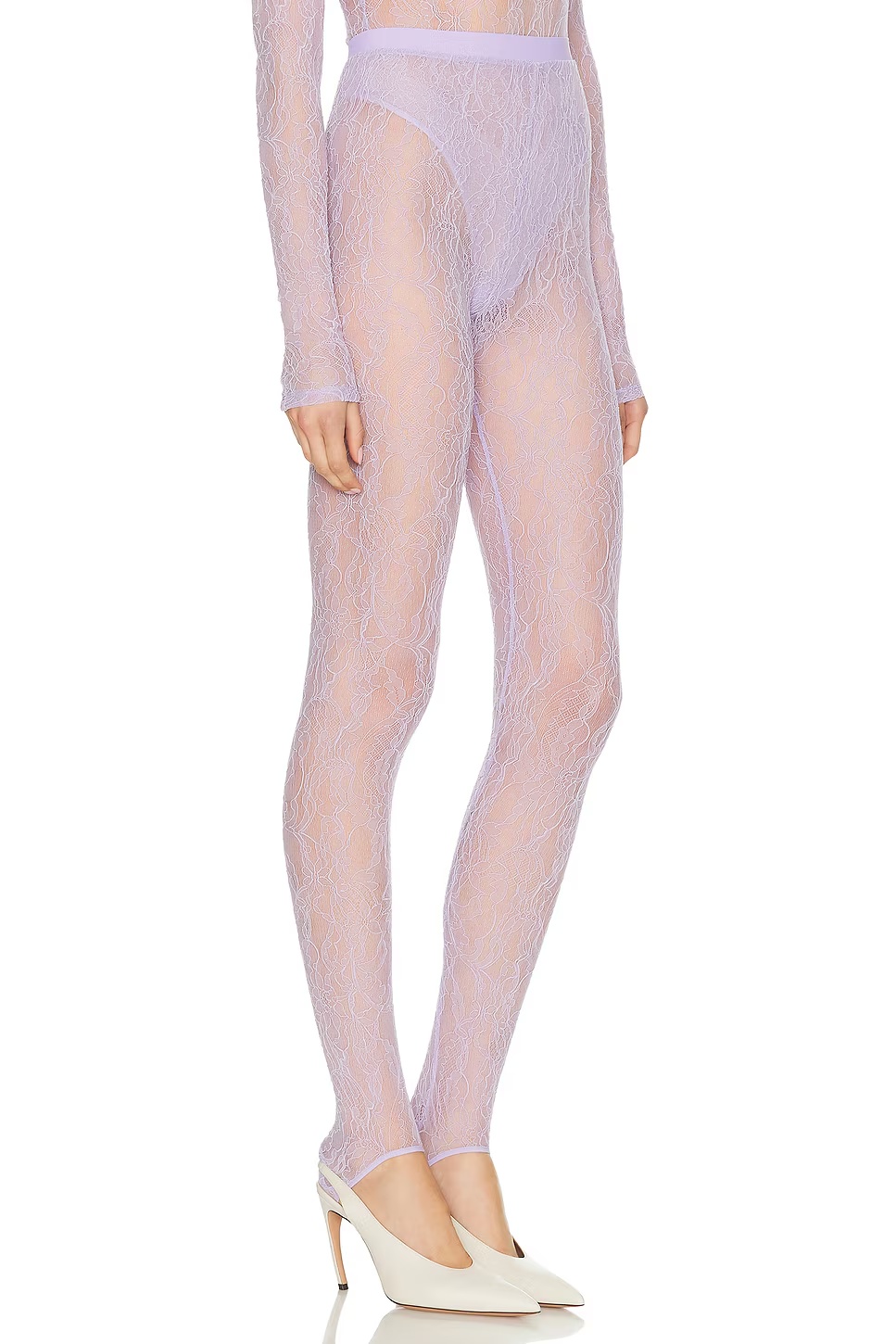 Lace Stirrup Legging Lilac