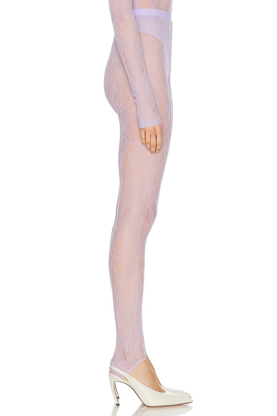 Lace Stirrup Legging Lilac