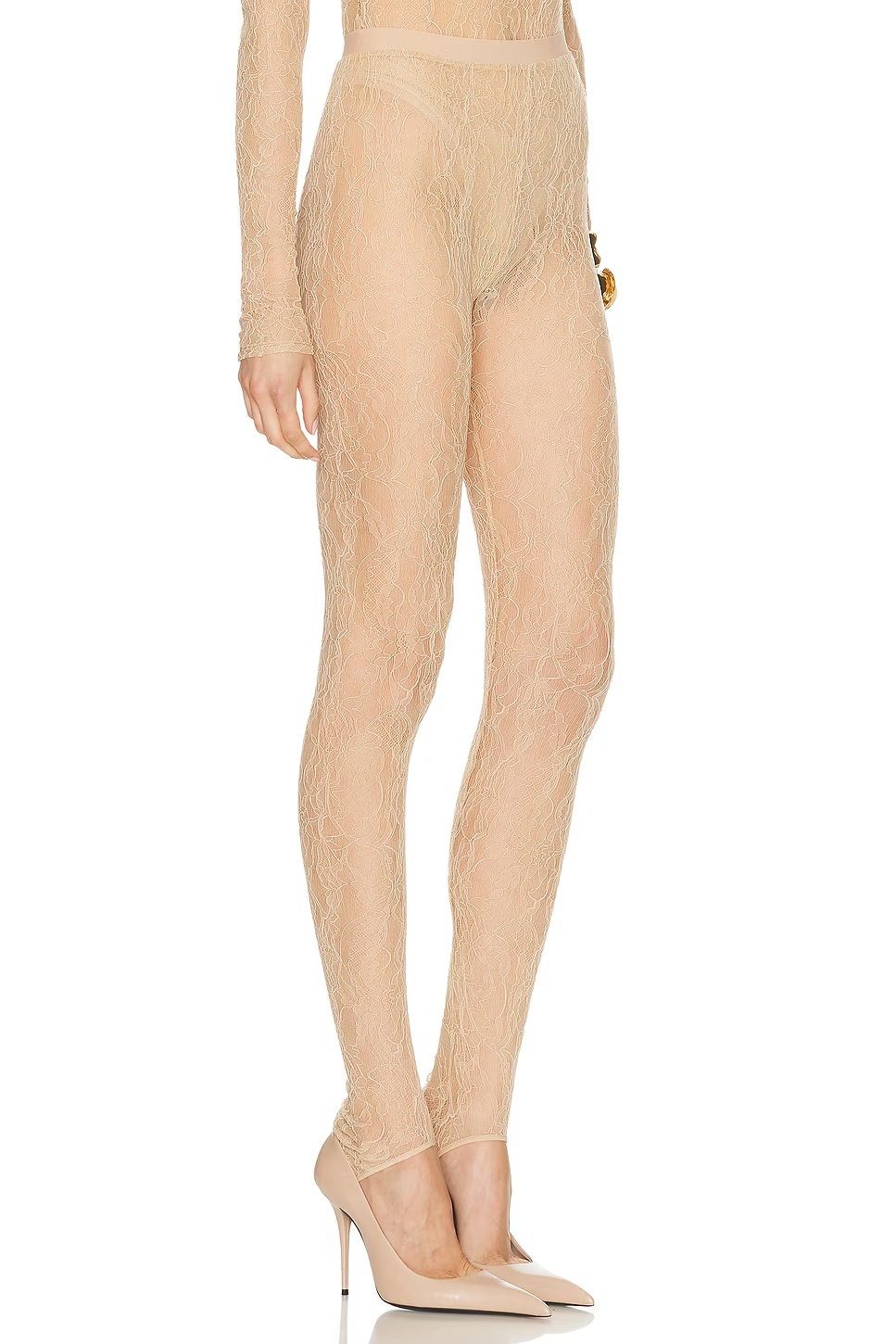 Lace Stirrup Legging Khaki
