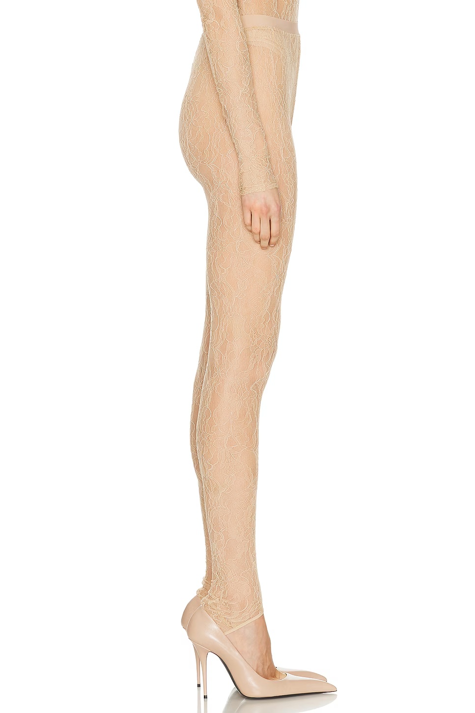 Lace Stirrup Legging Khaki