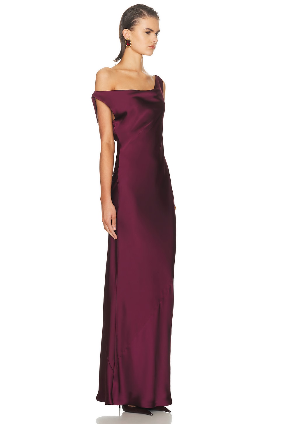 Drop Shoulder Maria Gown Plum