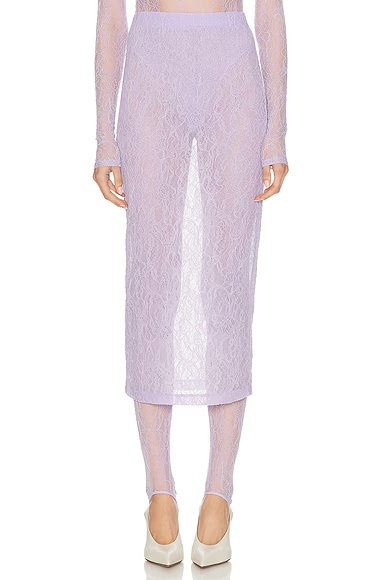 Lace Tube Skirt Lilac