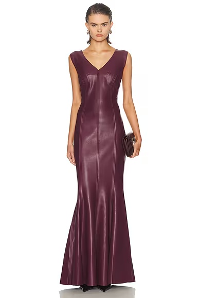 Grace Fishtail Gown Plum
