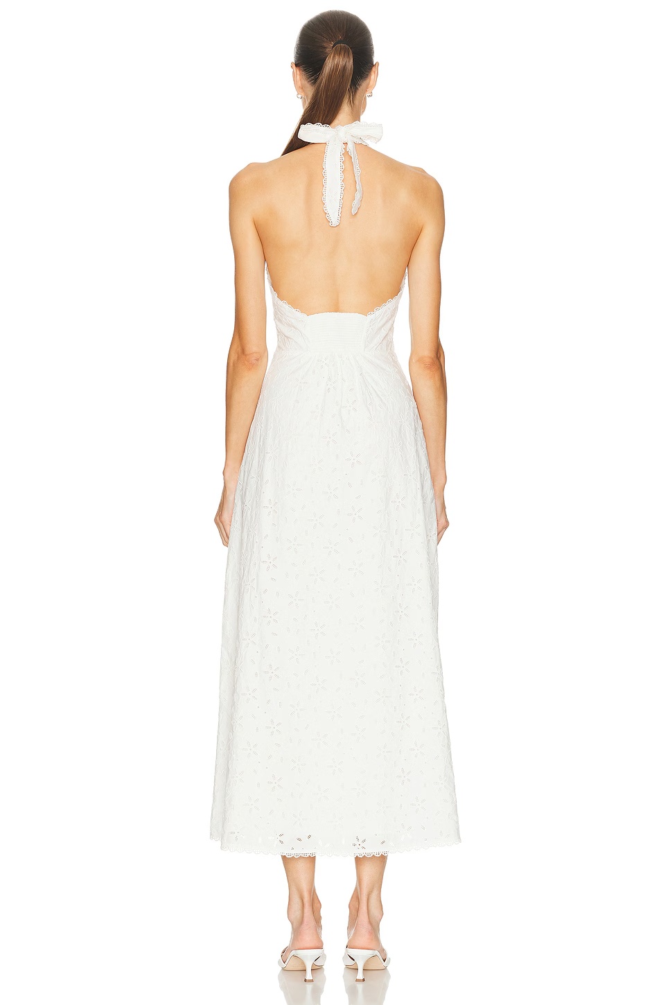 Salma Halter Dress Vintage White