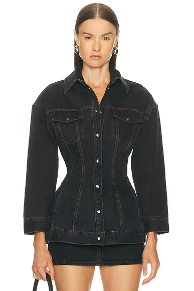 Denim Contour Jacket Black