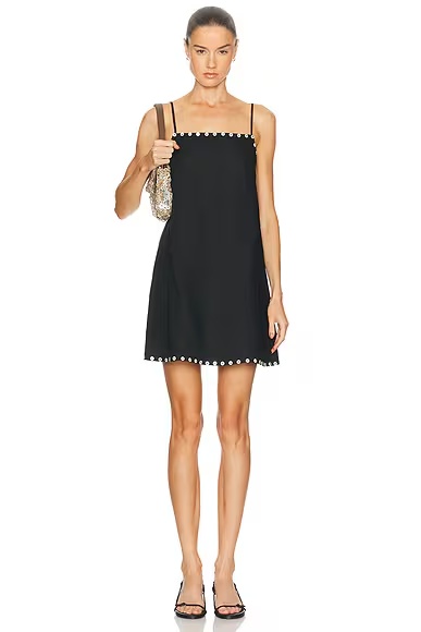 Laura Mini Linen Dress Black