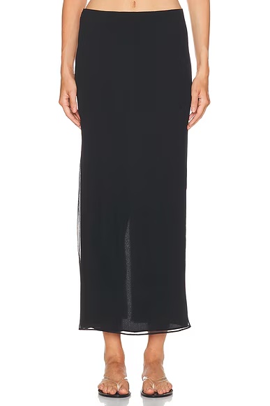 Layered Column Skirt Black