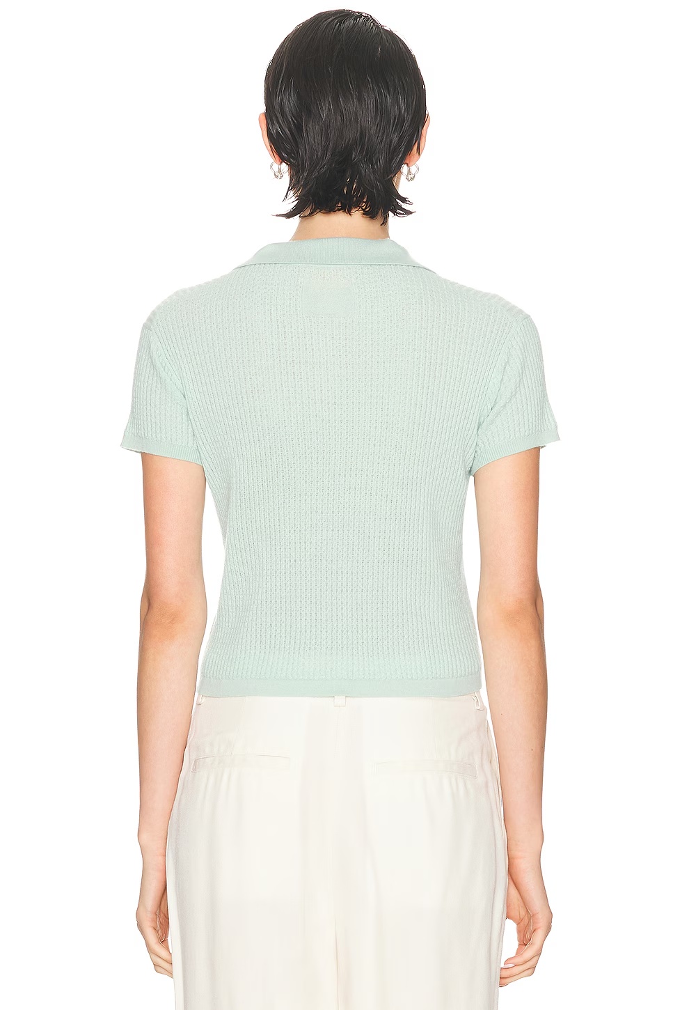 Shrunken Polo Top Seaglass