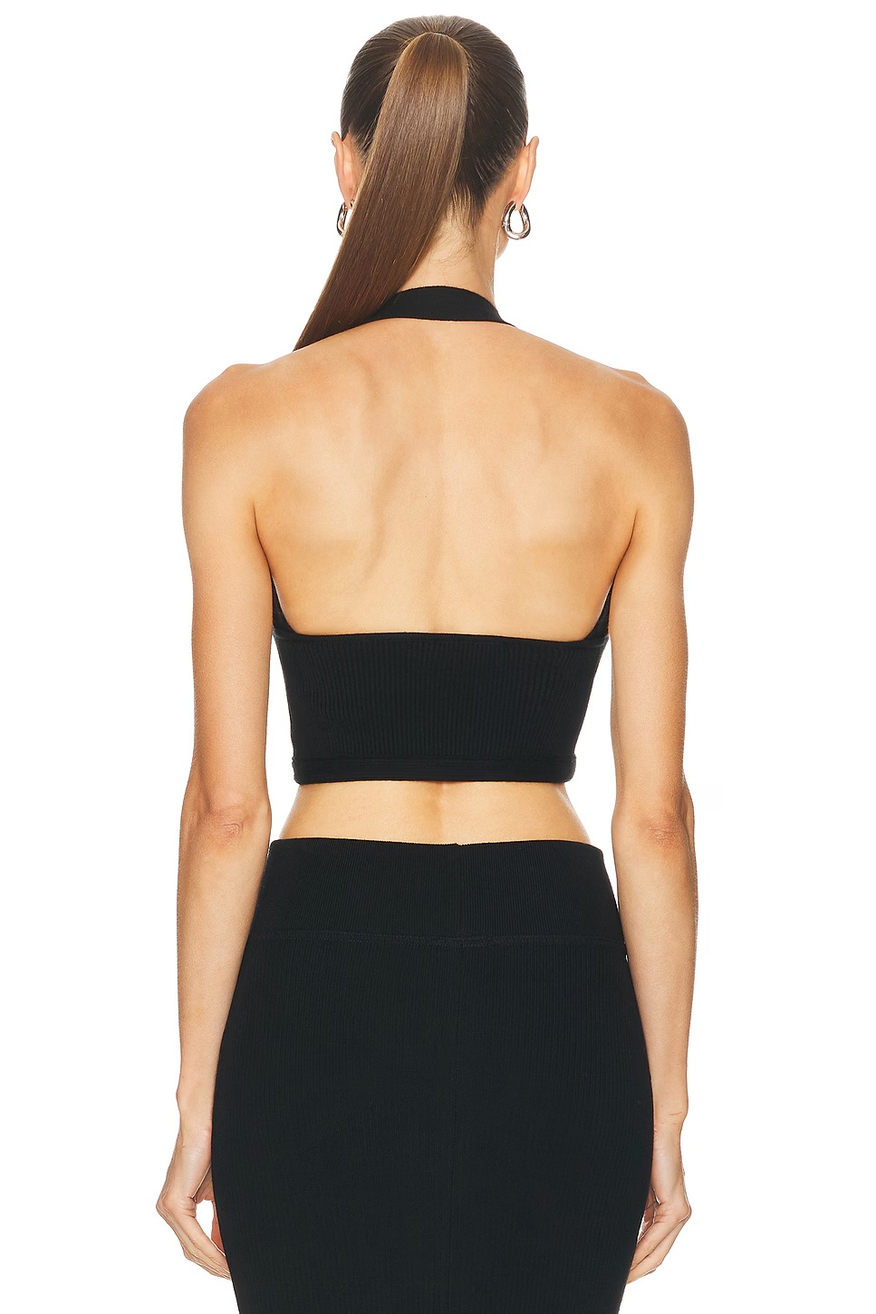 Knit Halter Top Black