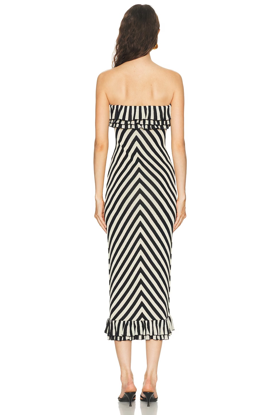 Miles Strapless Dress Cream & Black