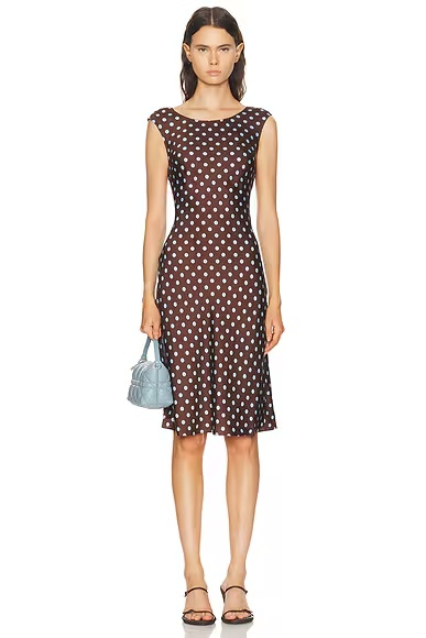 Leo Dress Chocolate Polka Dot