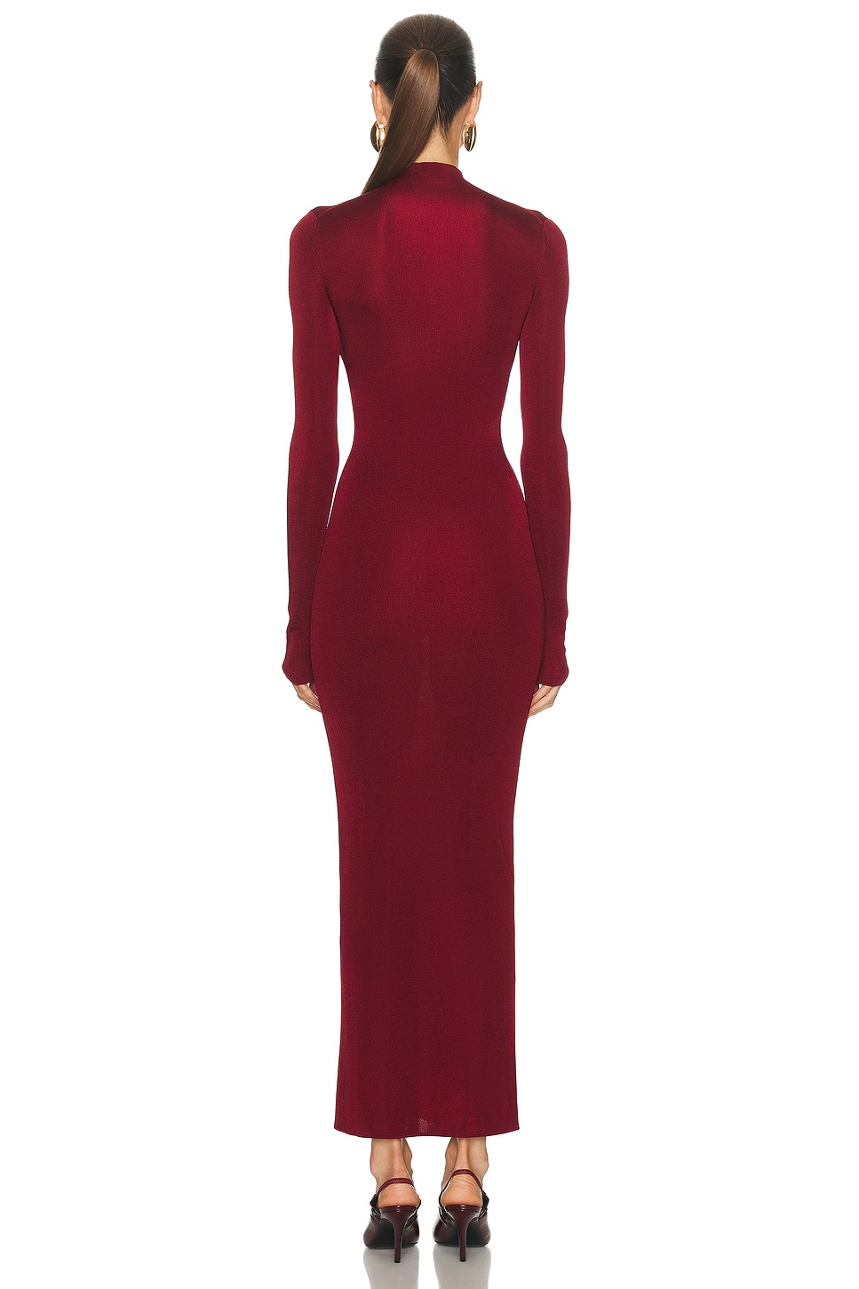 Syndi Maxi Knit Dress Burgundy