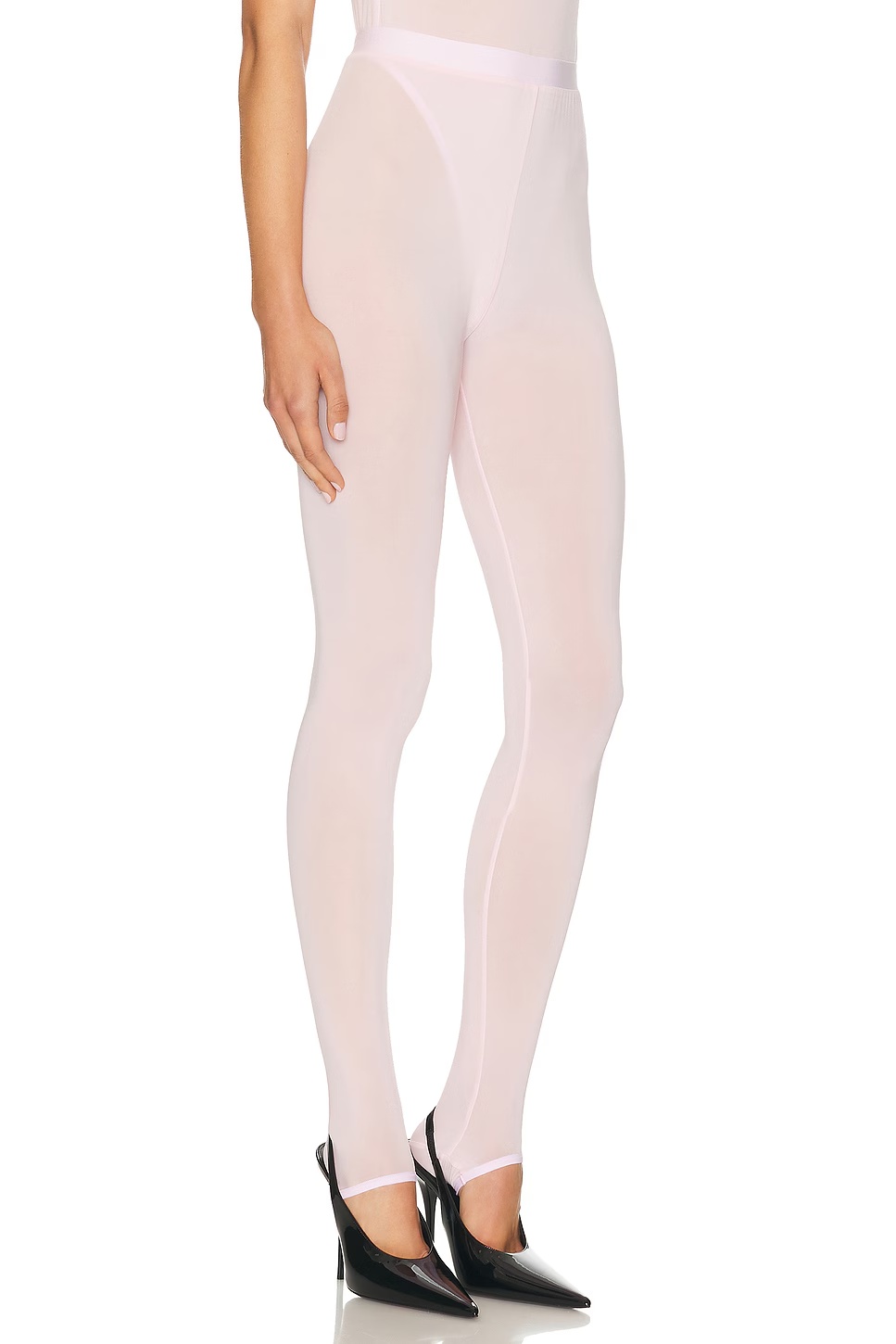 Sheer Stirrup Legging Blush