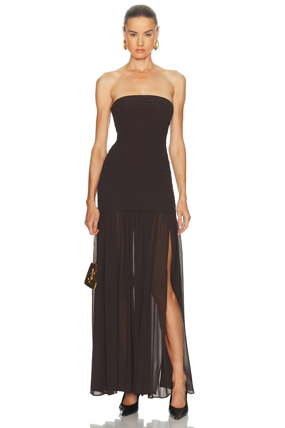 by Marianna Tia Gown Dark Brown
