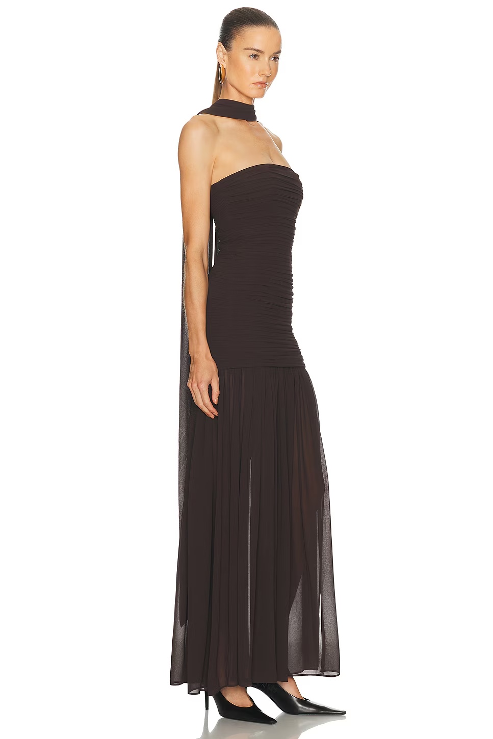 by Marianna Tia Gown Dark Brown