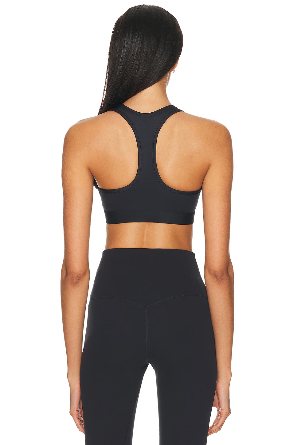 Swoosh Medium Support Padded Sports Bra Black & White