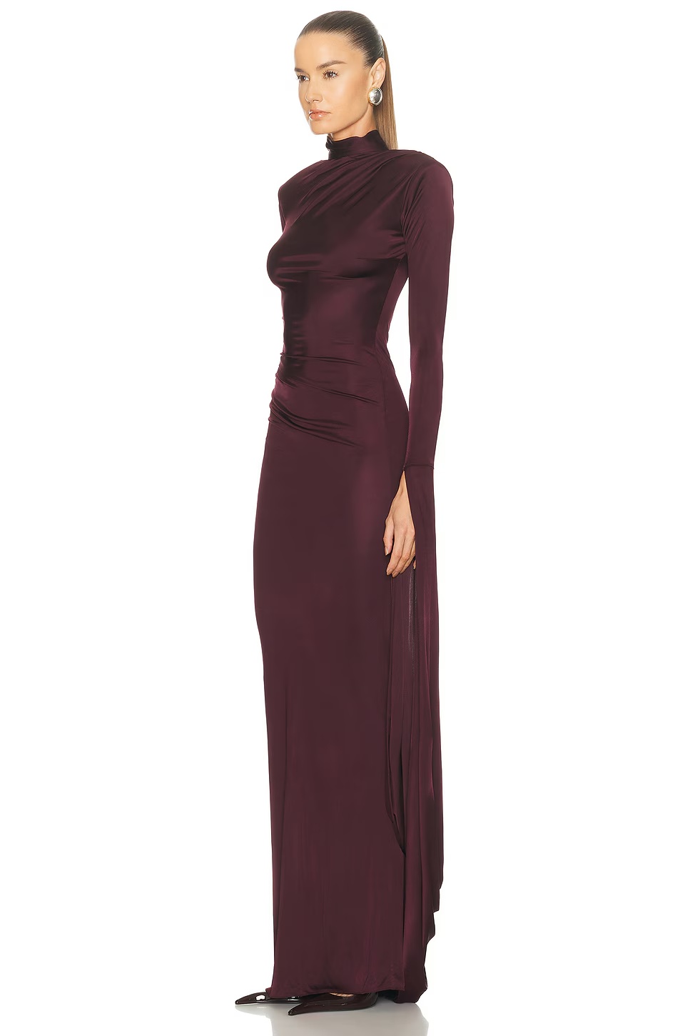 Magna Long Trained Jersey Dress Divinite