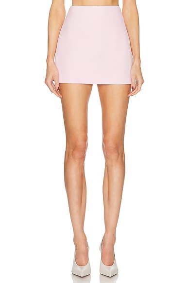 Column Mini Skirt Blush
