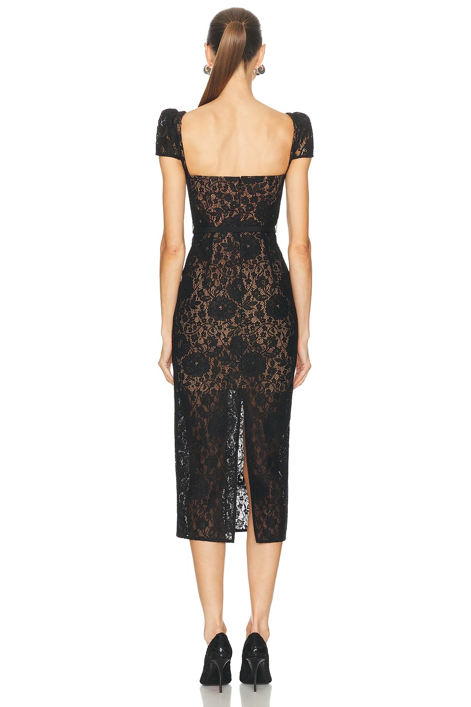 Sweetheart Midi Dress Black