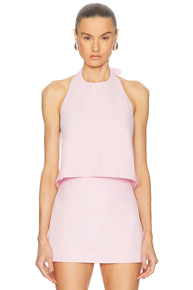 Backless Halter Top Blush