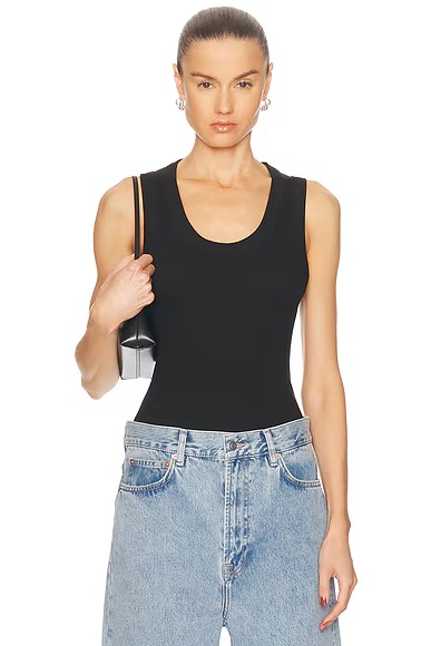 Scoop Neck Tank Black