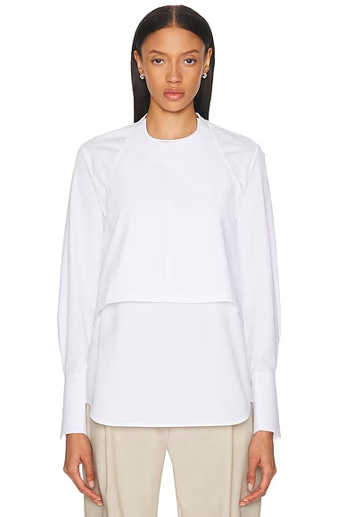 Layered Halter Shirt White