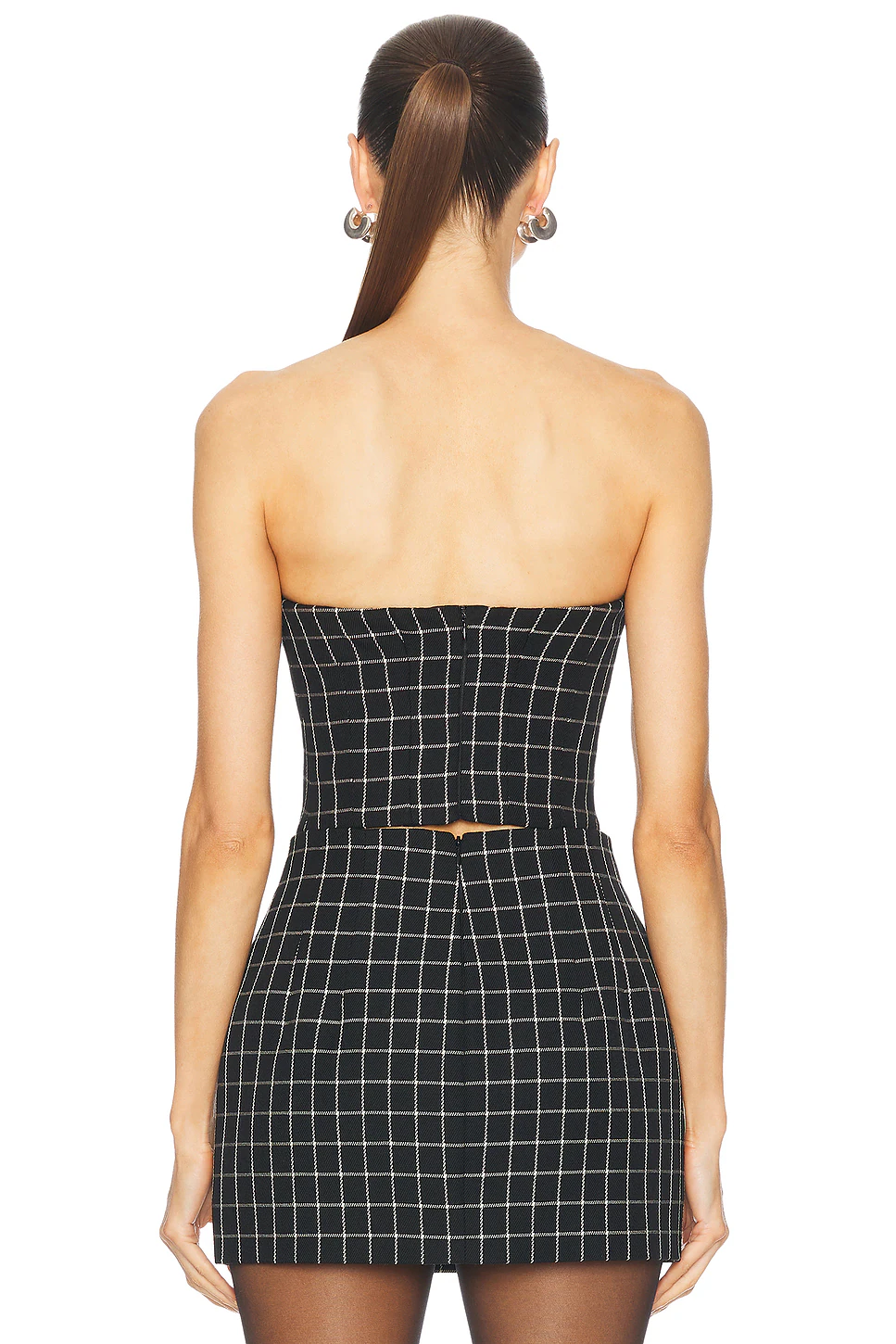 Corset Top Black Plaid