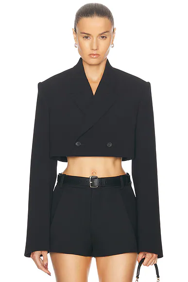 Cropped Blazer Black