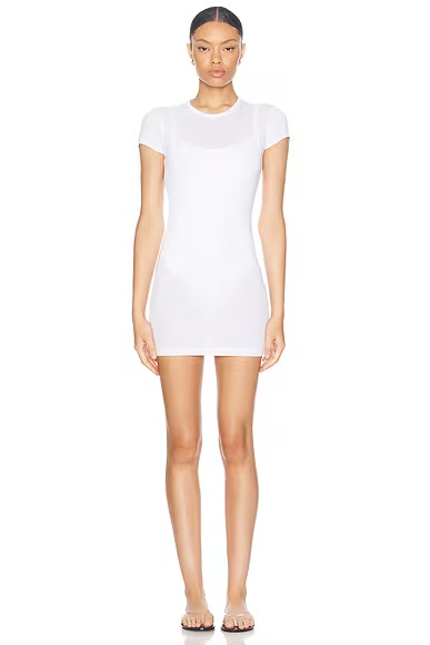 Cap Sleeve Mini Dress White