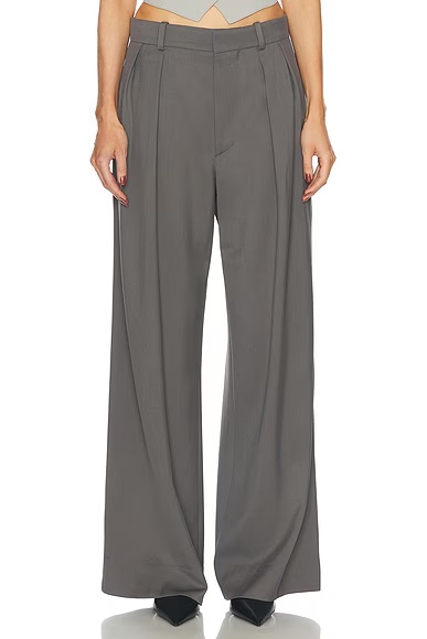 Low Rise Wide Leg Pant Slate