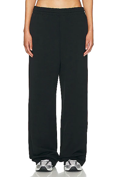 Semi Matte Track Pant Black