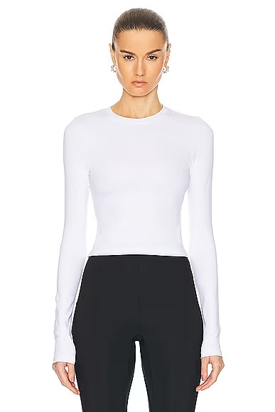 Opaque Long Sleeve Tee White