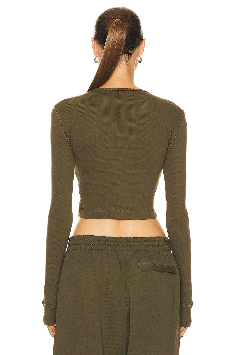 HB Long Sleeve Top Dark Military